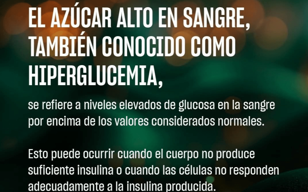 el azúcar alto en sangre